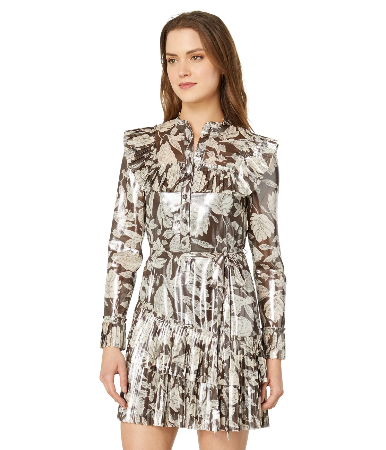 Ted Baker Alyvia Ruffle Detail Mini Shirtdress
